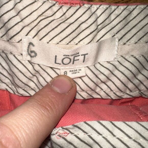 Loft pink The Riviera flat front preppy chino 8 shorts - Picture 2 of 3